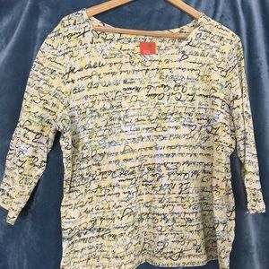 Woman’s hearts of Palm French yellow top